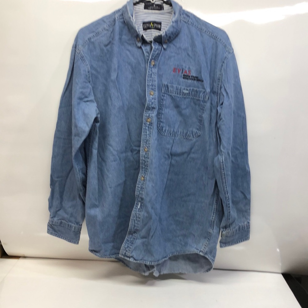 Men’s Denim Long Sleeve Button Down Shirt